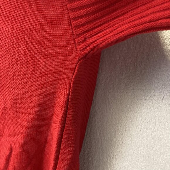 Lane Bryant Bell Sleeve Sweater Womens 14/16 Red Pullover Scoop Party Holiday XL - Picture 7 of 10